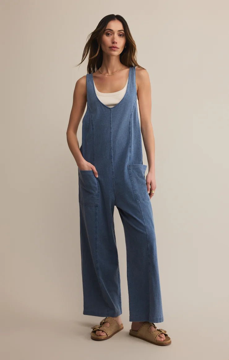Everyday Jersey Denim Jumpsuit - Hello Beautiful Boutique