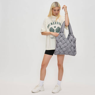 Sol and Selene - Illumine Woven Nylon Tote: Cream
