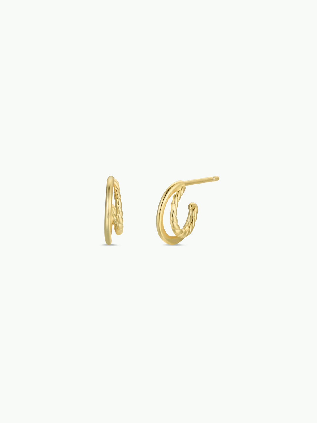 Gold Hoop - Double - Earrings