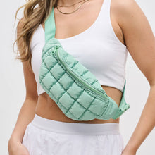 Load image into Gallery viewer, Sol and Selene - Resurgence - Quilted Puffer Nylon Belt Bag: Pistachio
