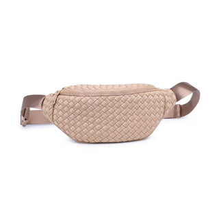 Sol and Selene - Aim High  Woven Neoprene Belt Bag: Cream