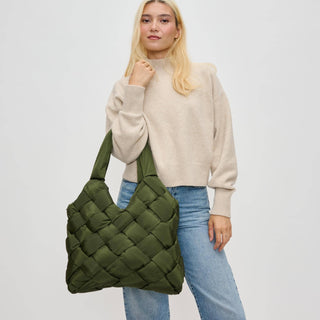 Sol and Selene - Illumine Woven Nylon Tote: Cream