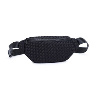 Sol and Selene - Aim High  Woven Neoprene Belt Bag: Cream