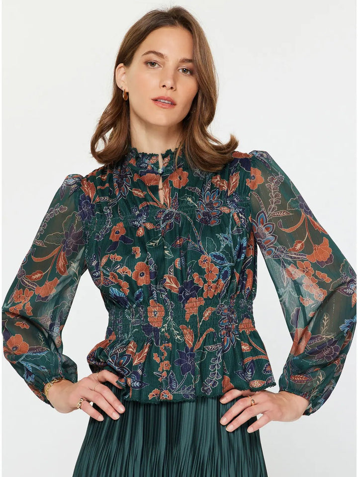 Floral Knit Peplum Top - Hello Beautiful Boutique
