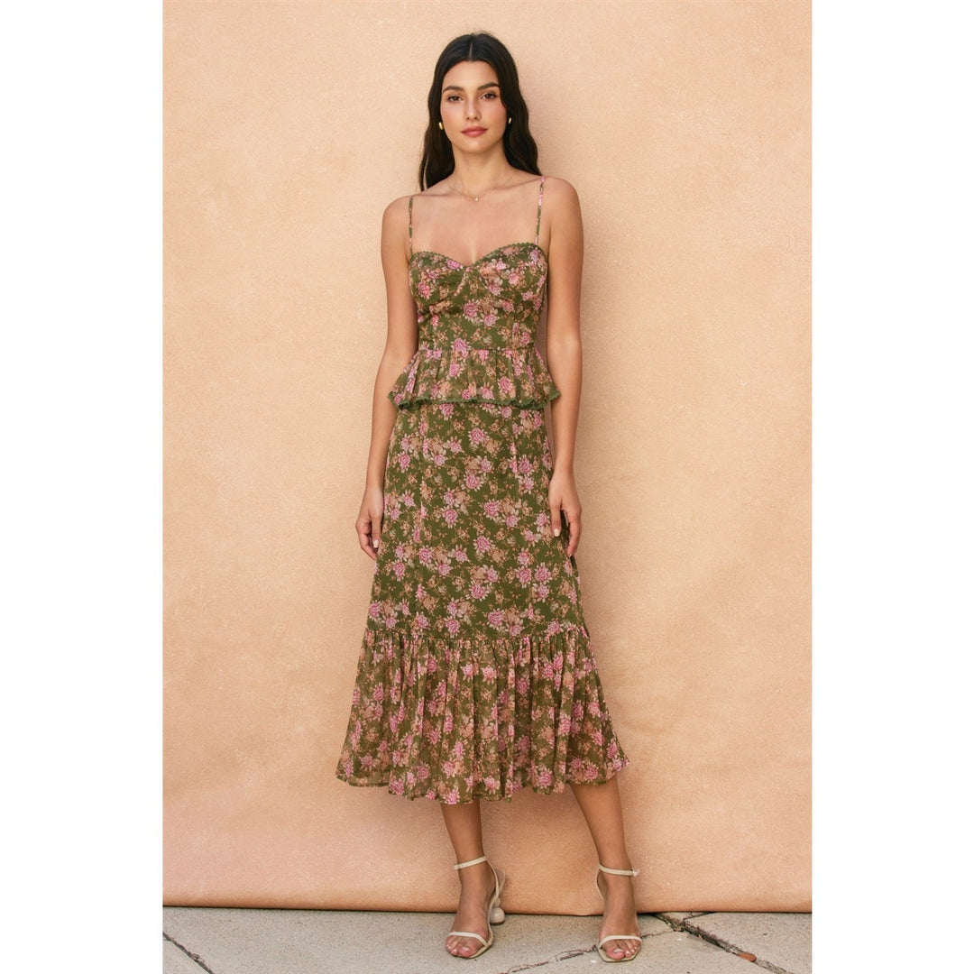 Floral Ruffled Layered Dress - Hello Beautiful Boutique