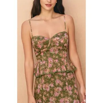 Floral Ruffled Layered Dress - Hello Beautiful Boutique