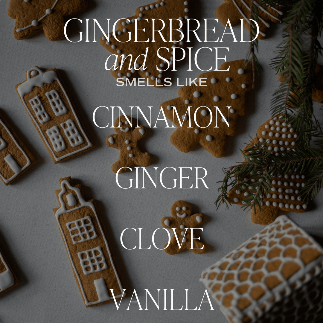 Gingerbread and Spice 9 oz Soy Candle - Christmas Decor - Hello Beautiful Boutique