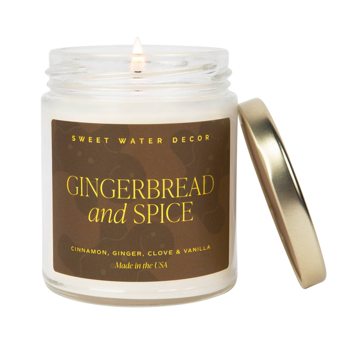Gingerbread and Spice 9 oz Soy Candle - Christmas Decor - Hello Beautiful Boutique