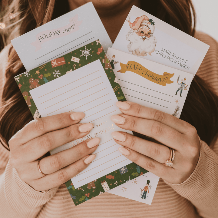 Gingerbread Pattern Notepad - Christmas Stationery - Hello Beautiful Boutique