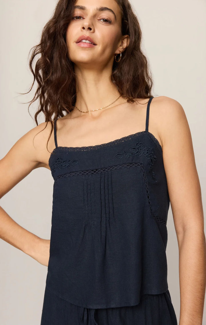 Lille Embroidered Woven Tank