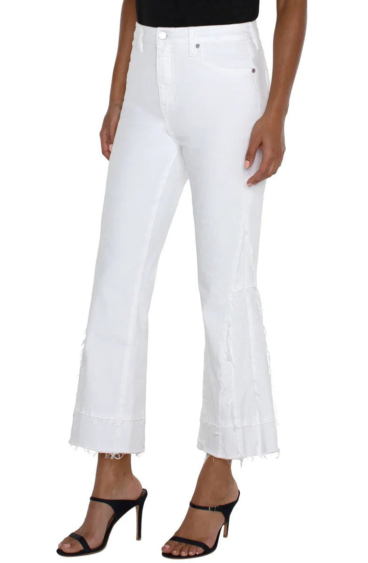 Hannah Crop Flare - White - Hello Beautiful Boutique