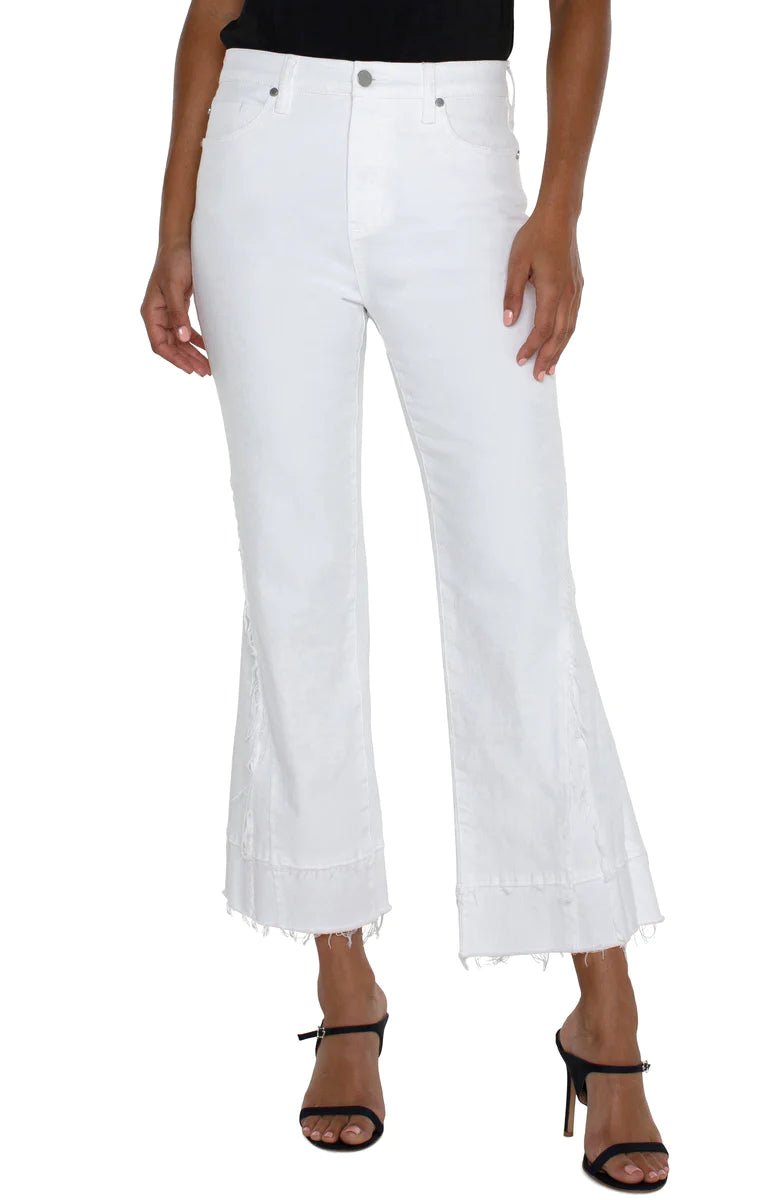 Hannah Crop Flare - White - Hello Beautiful Boutique