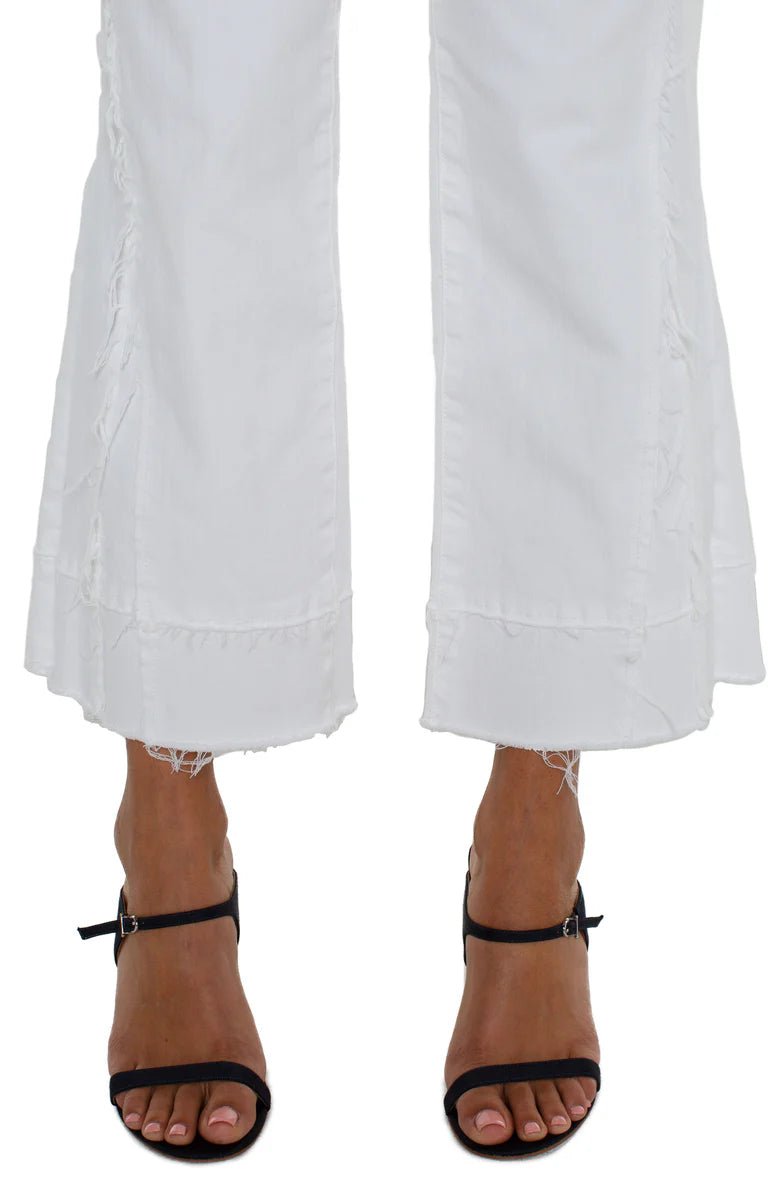 Hannah Crop Flare - White - Hello Beautiful Boutique