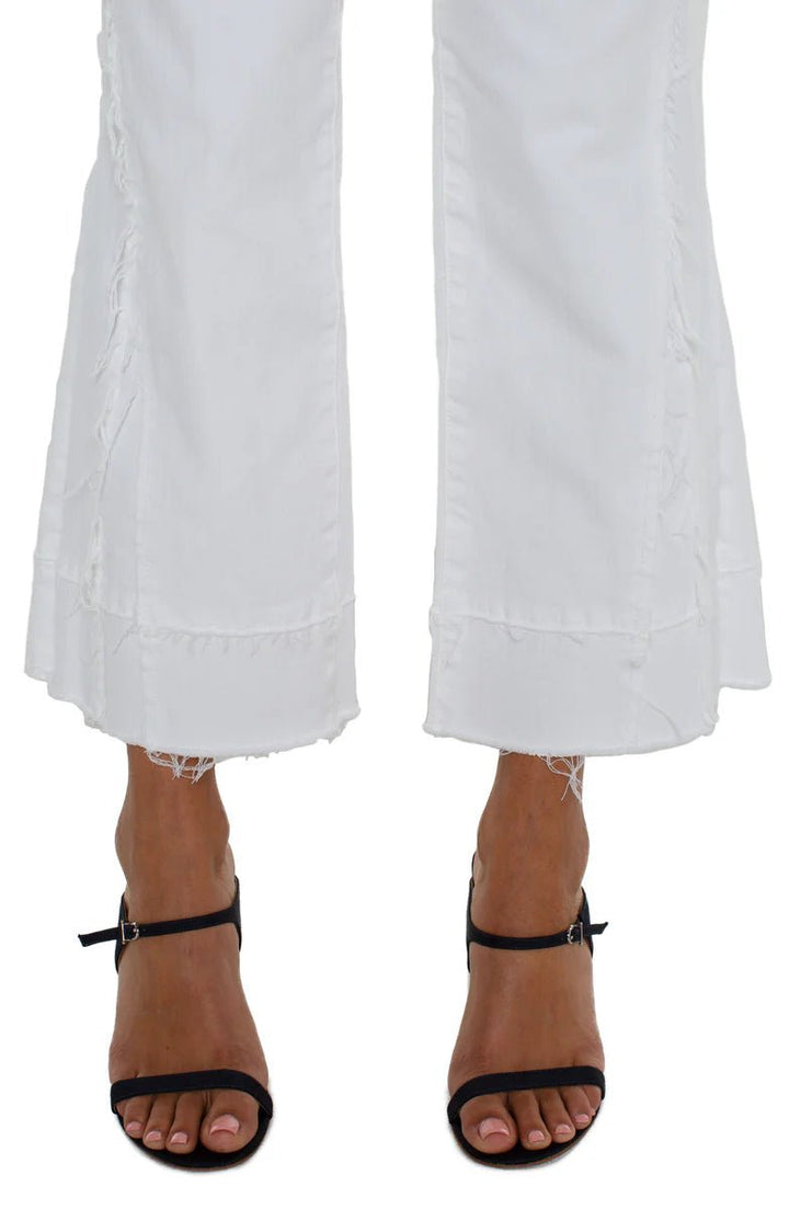 Hannah Crop Flare - White - Hello Beautiful Boutique