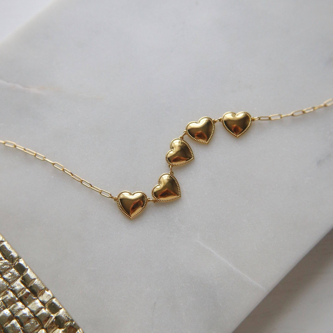 Hearts of Gold Necklace - Hello Beautiful Boutique
