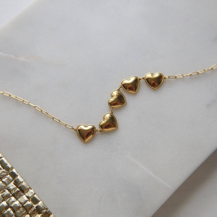 Hearts of Gold Necklace - Hello Beautiful Boutique