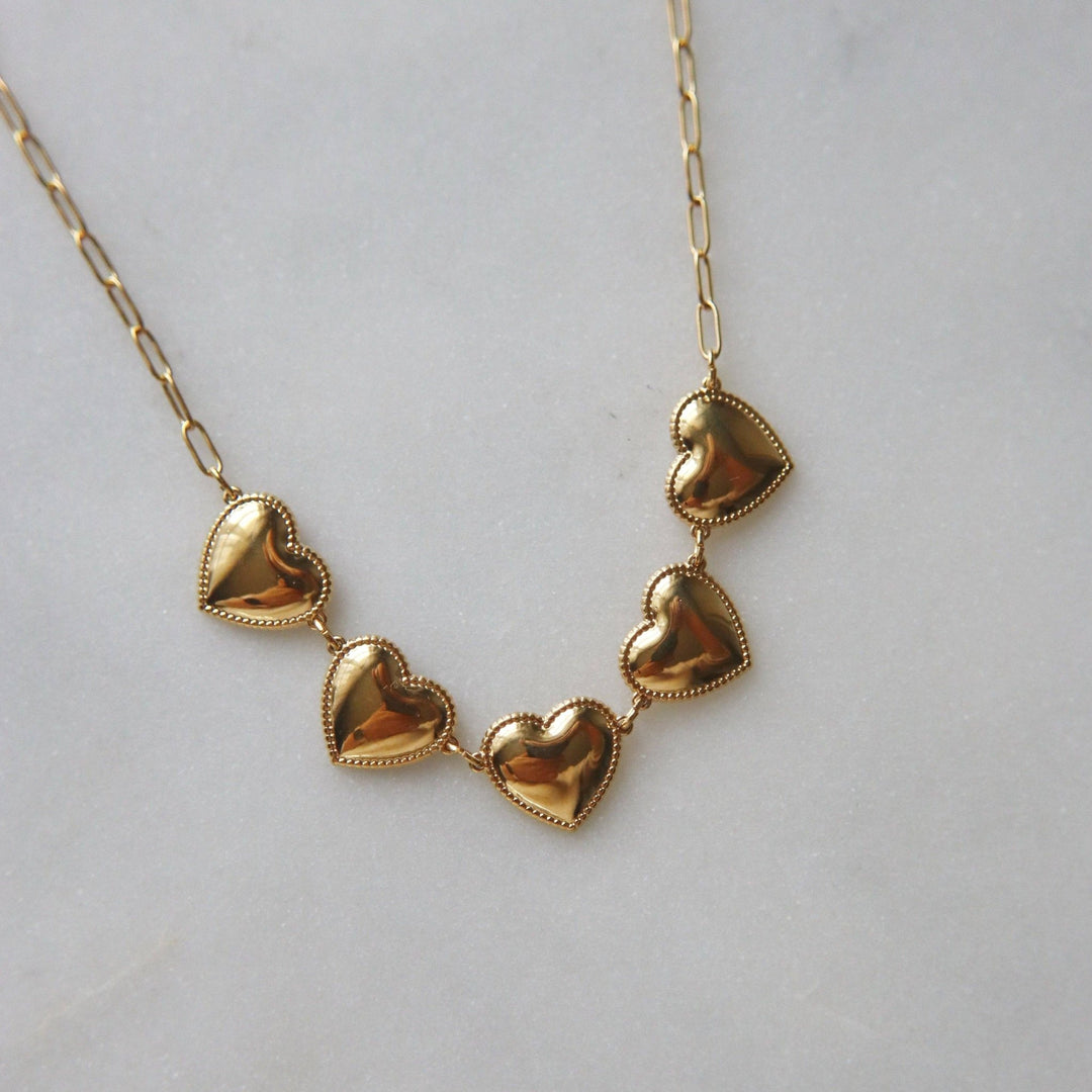 Hearts of Gold Necklace - Hello Beautiful Boutique