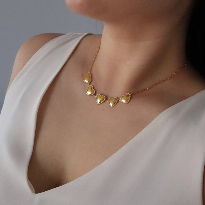 Hearts of Gold Necklace - Hello Beautiful Boutique