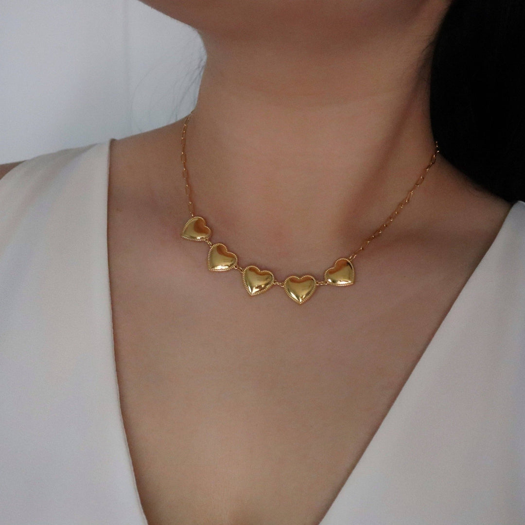 Hearts of Gold Necklace - Hello Beautiful Boutique