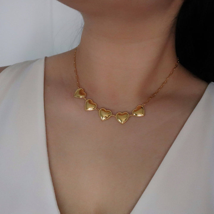 Hearts of Gold Necklace - Hello Beautiful Boutique