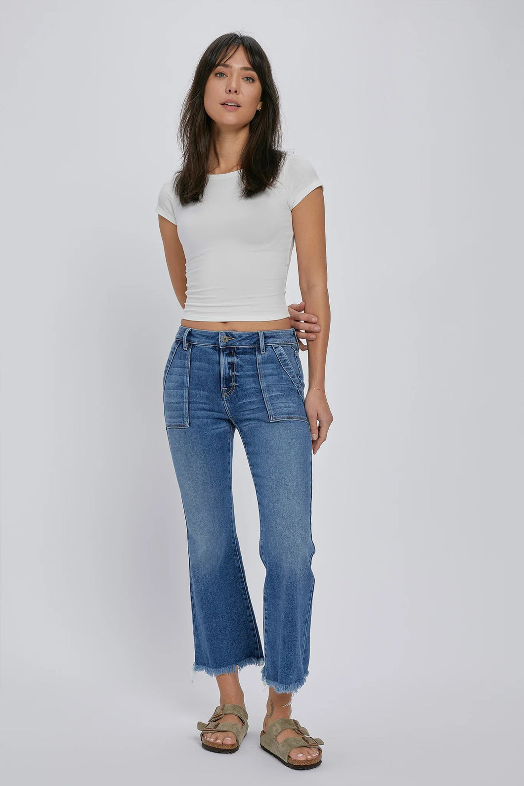 Happi Cargo Cropped Flare denim