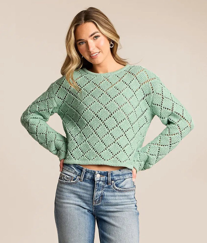 Hullen Crochet Sweater - Hello Beautiful Boutique