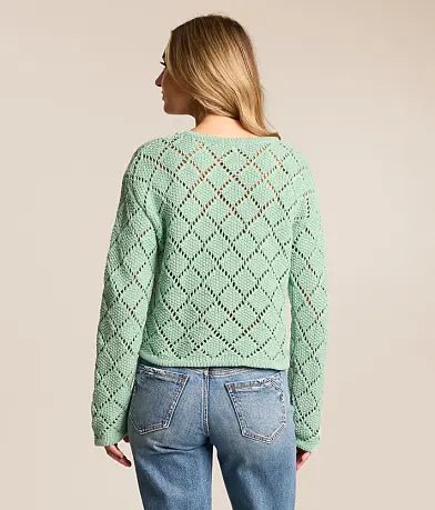 Hullen Crochet Sweater - Hello Beautiful Boutique