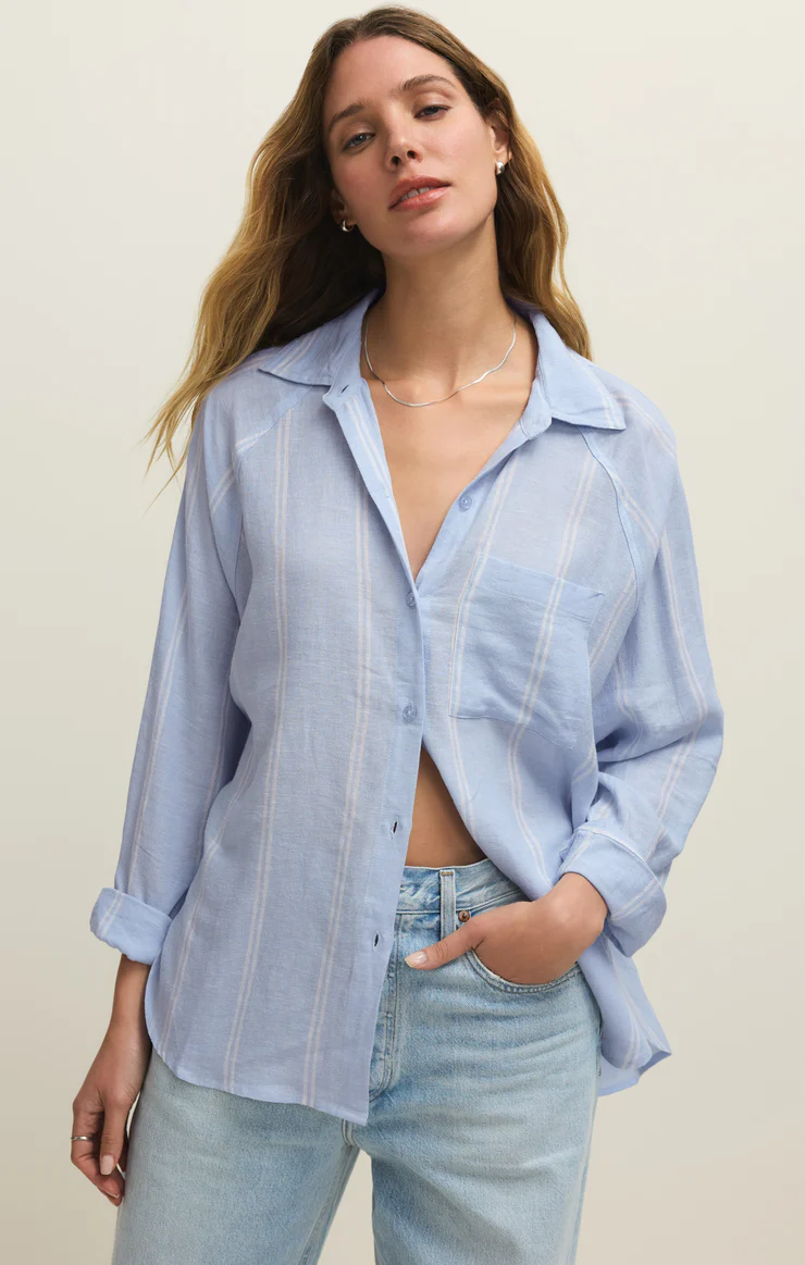 The Perfect Line Button Up Top