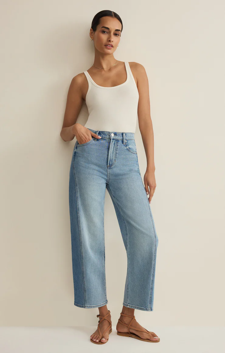 Luna High Rise Crop Bowed