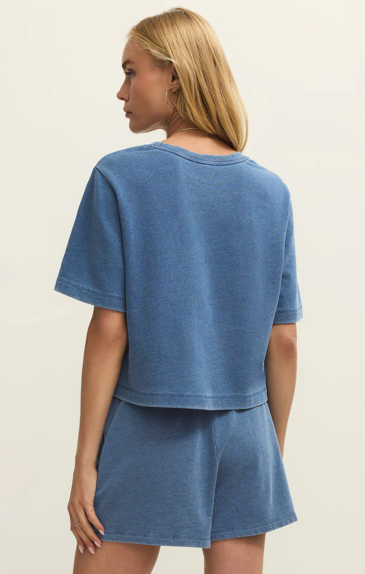 Curran Knit Denim Sweatshirt