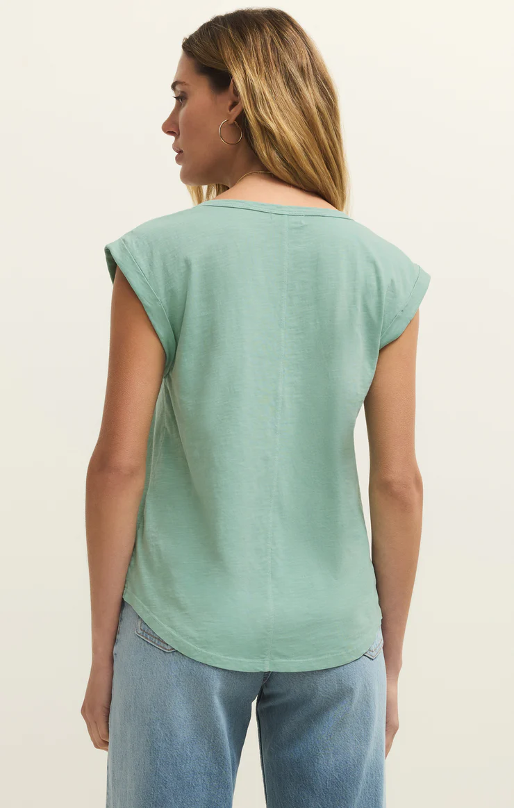 Per Diem Tee- Crystal Green