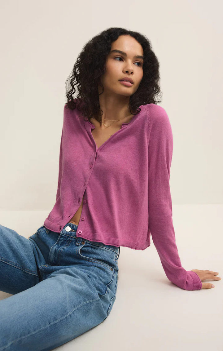 The Perfect Layer Cardigan- spanish rose
