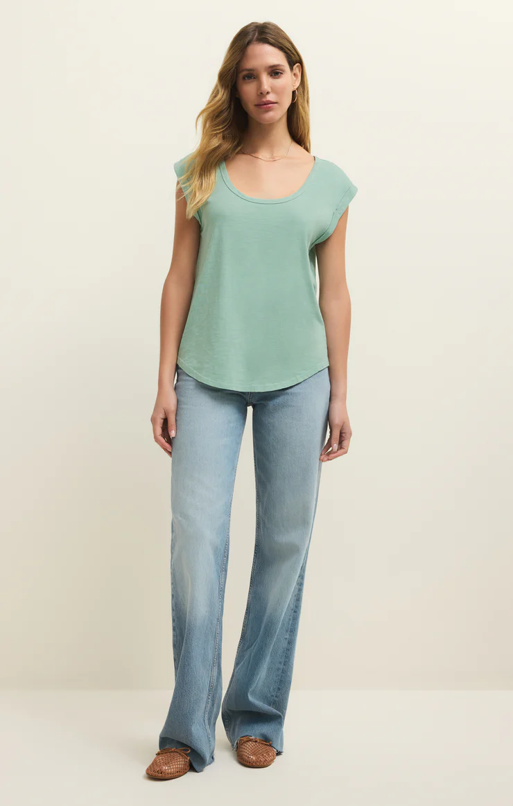 Per Diem Tee- Crystal Green