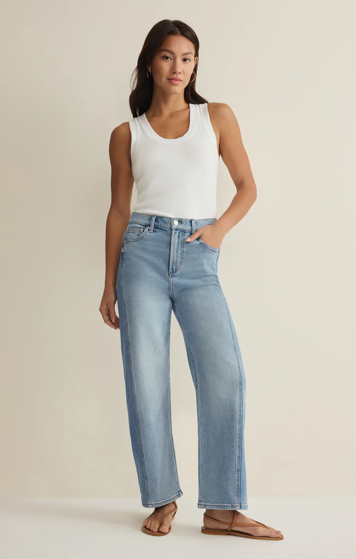 Luna High Rise Crop Bowed