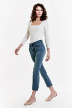Load image into Gallery viewer, Jeanne Super High Rise Cropped Flare Jeans
