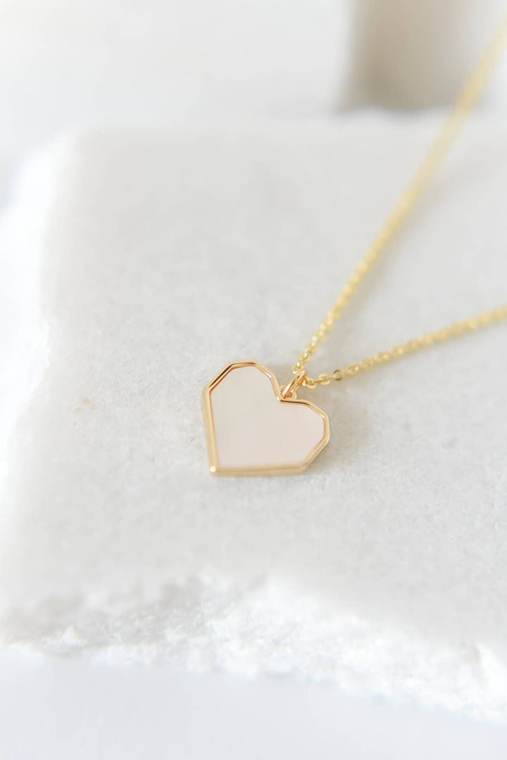 Jenni pearl heart charm necklace - Hello Beautiful Boutique