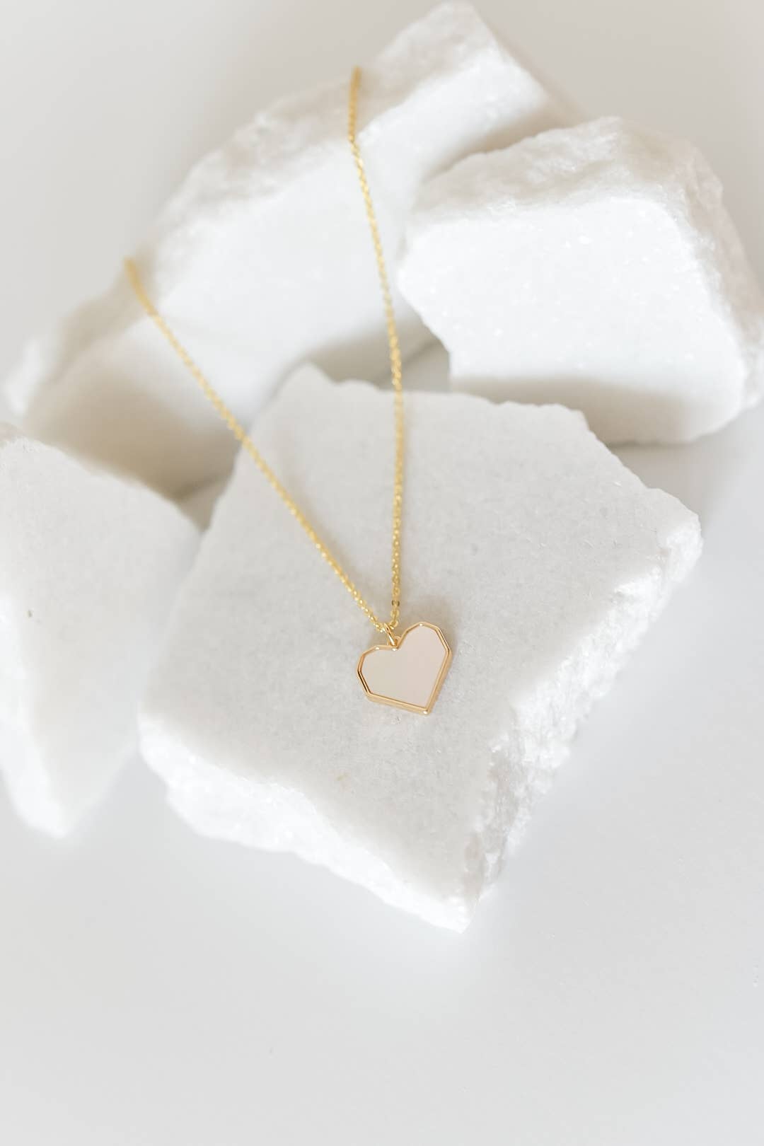 Jenni pearl heart charm necklace - Hello Beautiful Boutique