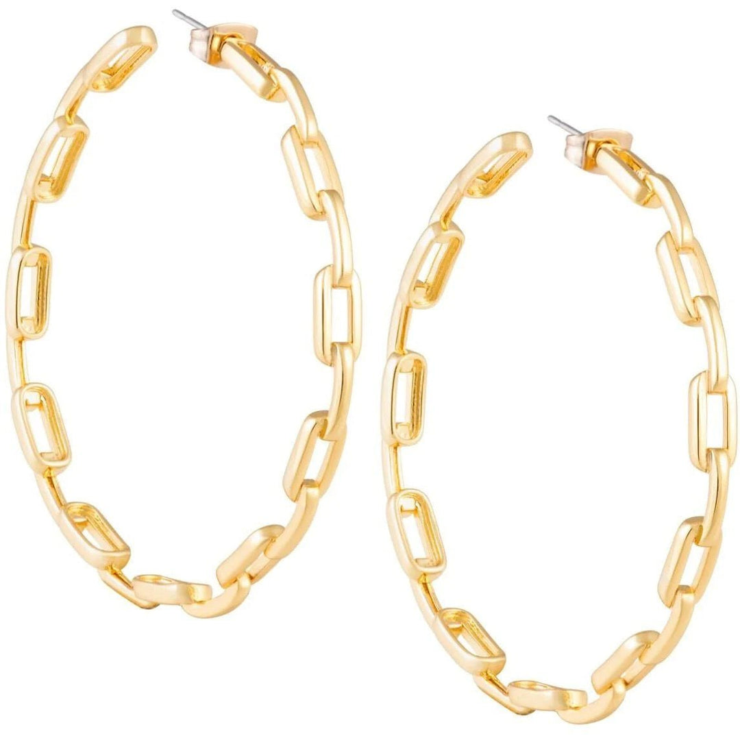Kaye Link Hoops - Hello Beautiful Boutique