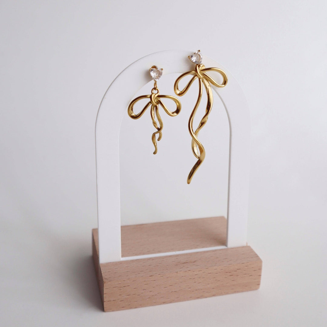 Keira Bow Dangle Earrings - Hello Beautiful Boutique