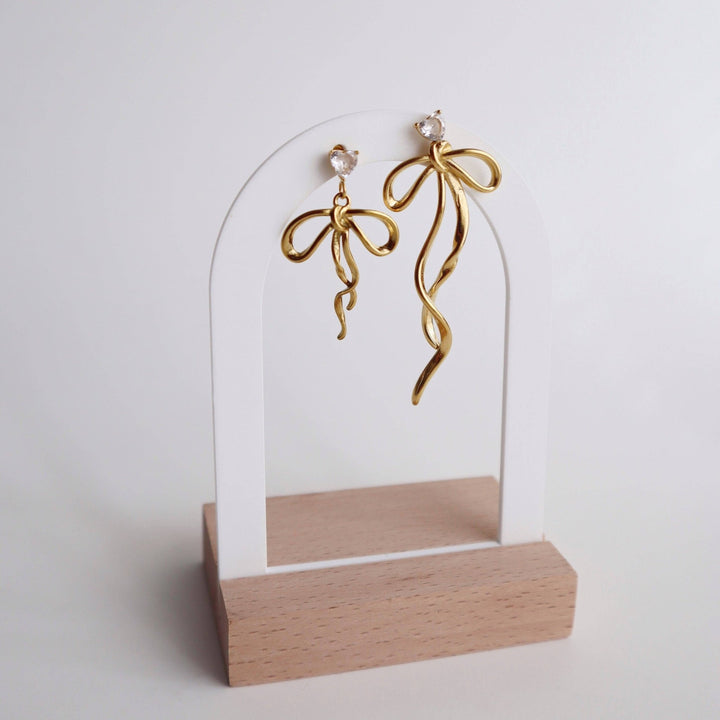 Keira Bow Dangle Earrings - Hello Beautiful Boutique