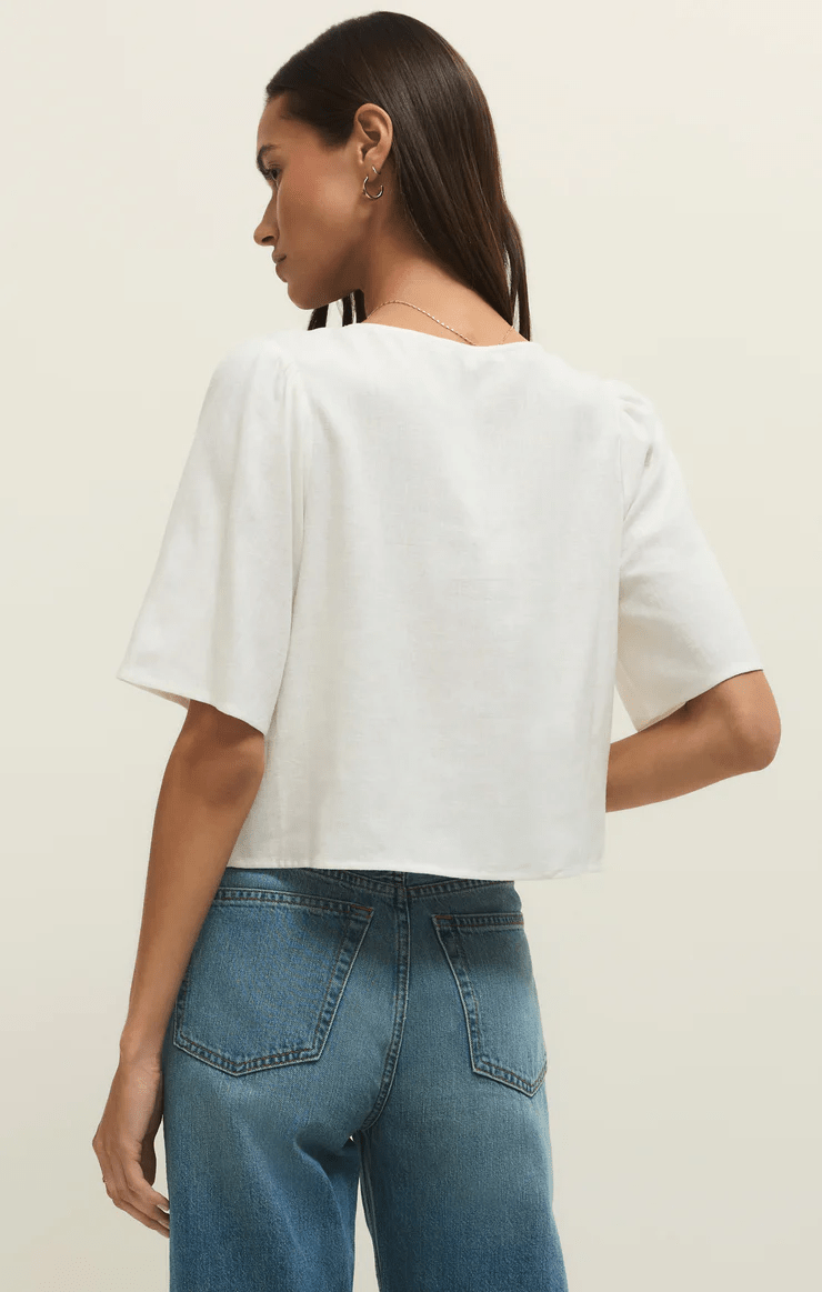 La Belle Linen Top - Hello Beautiful Boutique