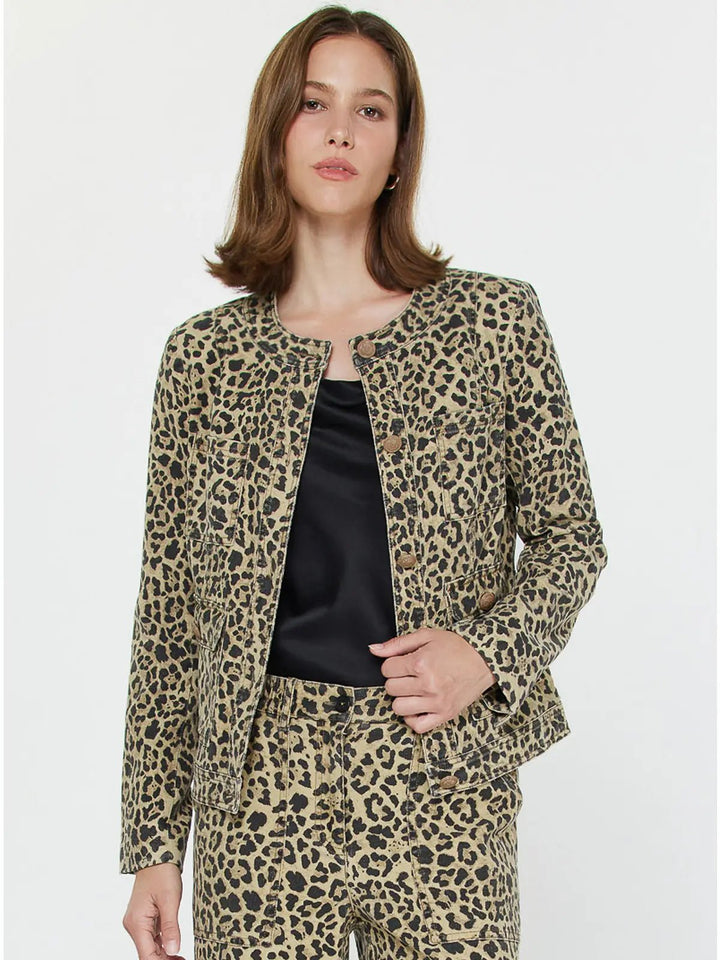 Leopard Cotton Jacket - Hello Beautiful Boutique