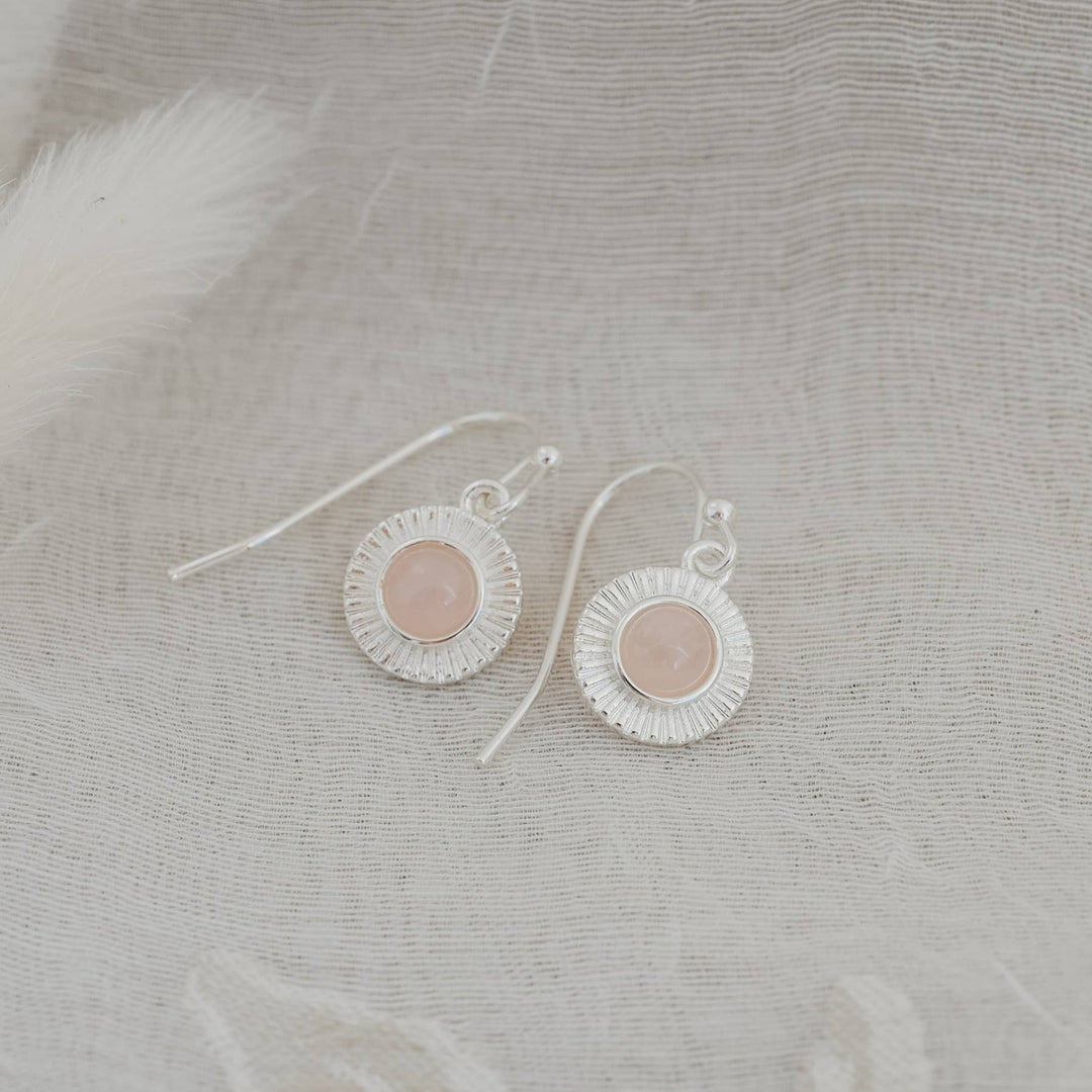 Lila Earrings - Rose Quartz: Gold/Rose Quartz - Hello Beautiful Boutique