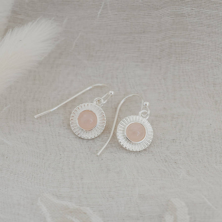 Lila Earrings - Rose Quartz: Gold/Rose Quartz - Hello Beautiful Boutique