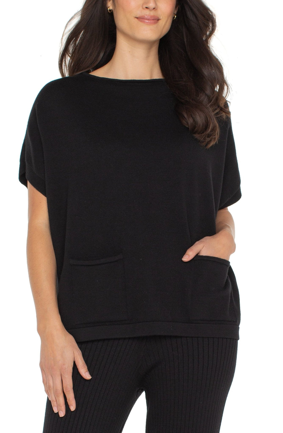 Liverpool Los Angeles 1/2 Sleeve Dolman Sweater - Hello Beautiful Boutique