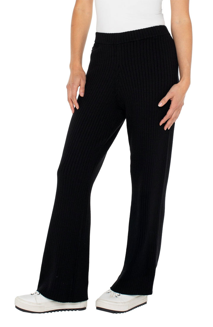 Liverpool Los Angeles Pull - On Rib Trouser Sweater Pant – Black - Hello Beautiful Boutique