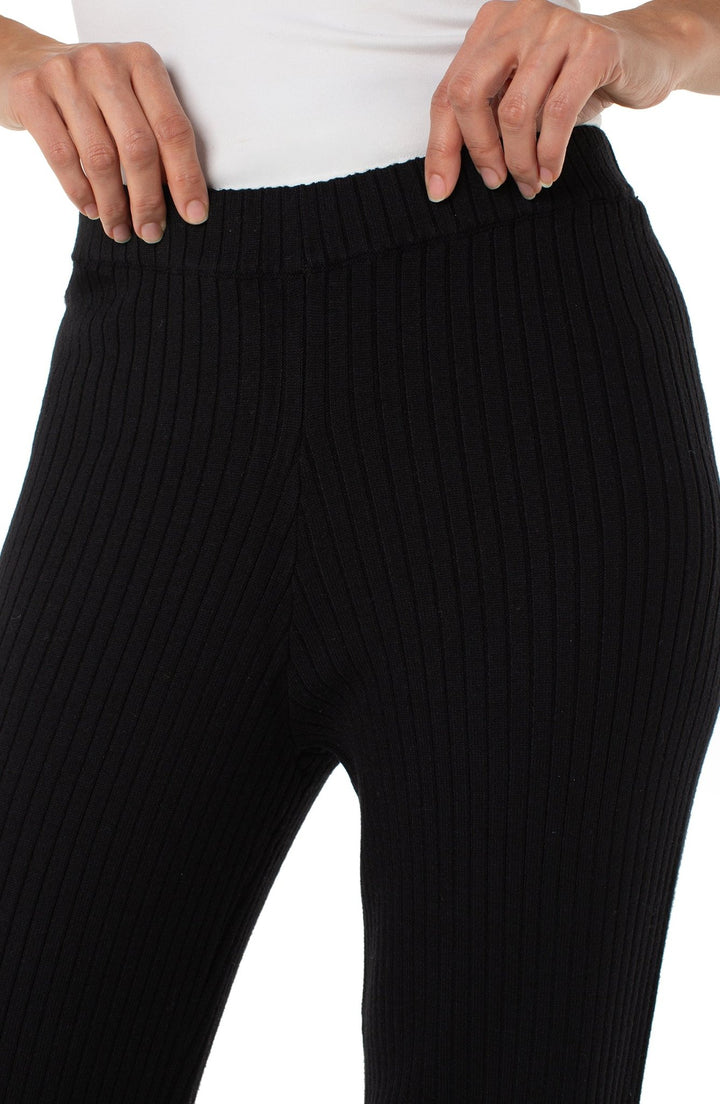 Liverpool Los Angeles Pull - On Rib Trouser Sweater Pant – Black - Hello Beautiful Boutique