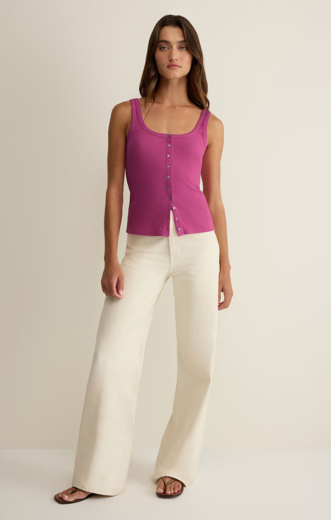 Niko Scallop Rib Tank Top