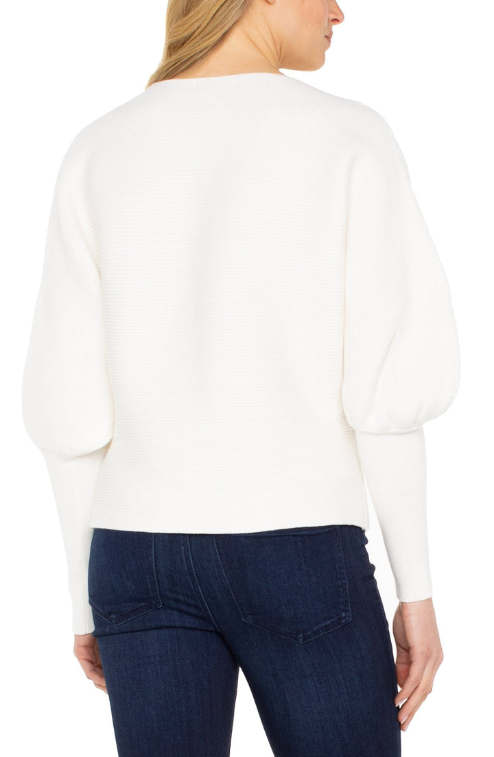 Long Sleeve Boat Neck Dolman Sweater - Hello Beautiful Boutique