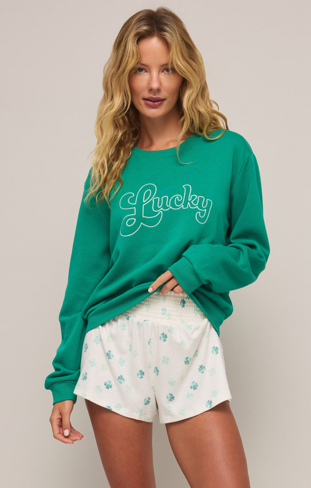 Lucky Sweatshirt - Hello Beautiful Boutique